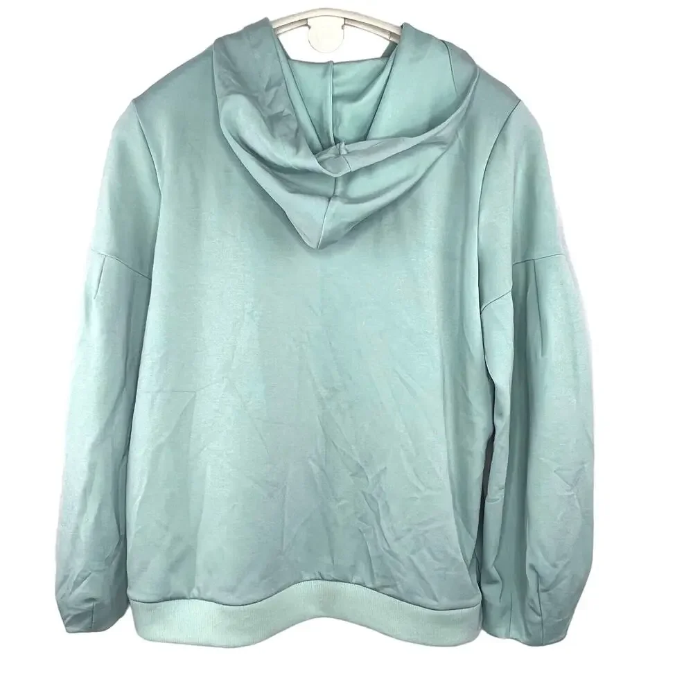 New Alfani Size 0X Balloon Sleeve Aqua Green Hoodie Pullover Sweater